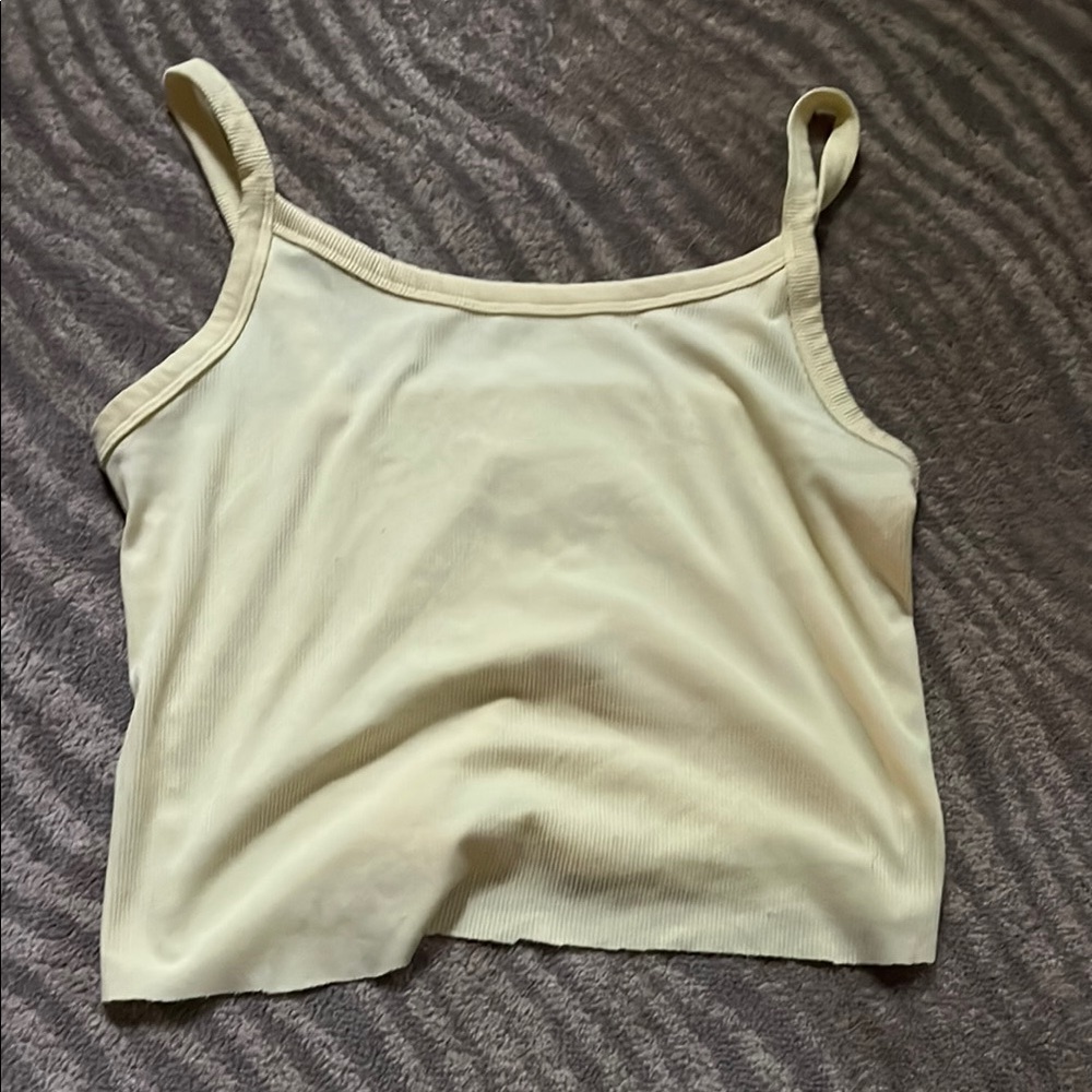 No Boundaries Cream Sleeveless Crop Camisole